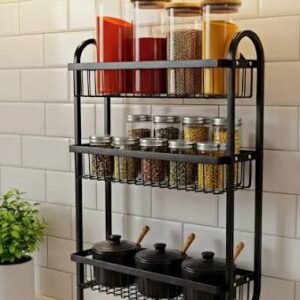 Stainless Steel 3-Tier Spice & Jar Rack