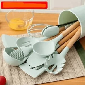 Silicone Heat-Resistant Kitchen Utensils Set (11-Pcs)